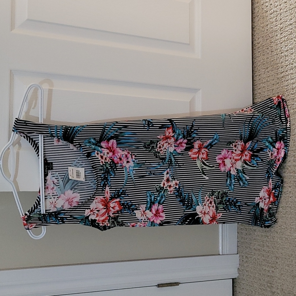 Floral summer dress or cover up xl